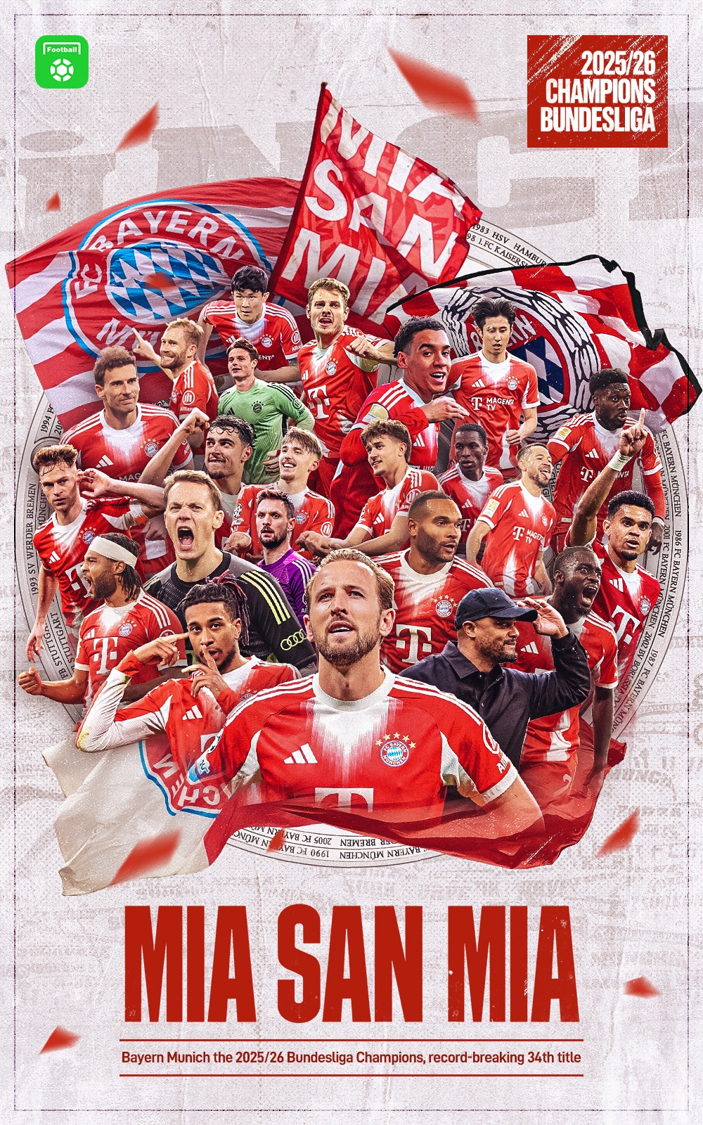 Breaking News: Bayern Munich, the 2025/26 Bundesliga Champions!